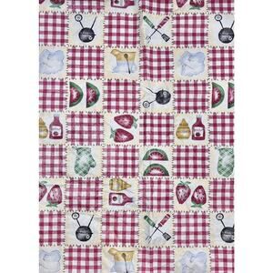 Vintage Gingham Oilcloth Tablecloth Outdoor Picnic Camping Bbq 50” x 100”